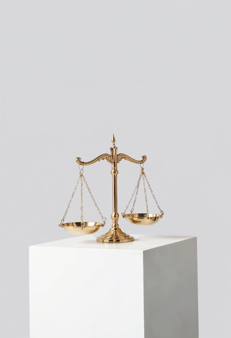 Simbol pravde — vaga koja predstavlja pravičnost i advokatsku profesiju